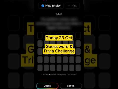 Today 23 Oct Blove DApp Guess Word Trivia Challenge