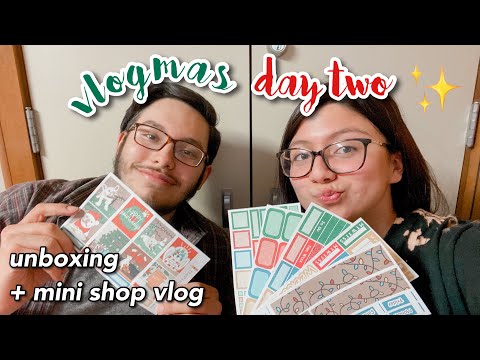 VLOGMAS DAY 2 | mini shop vlog + etsy UNBOXING!