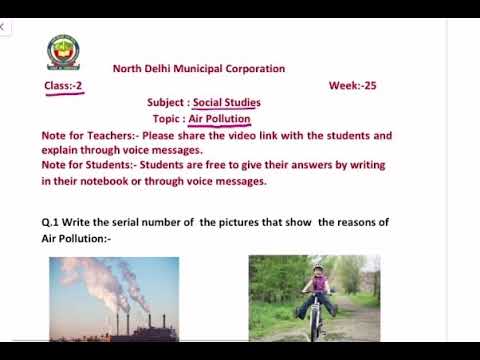 class 2 SST | Air Pollution | week 25 | FirstStep | worksheet Solution Date 11.12.2020