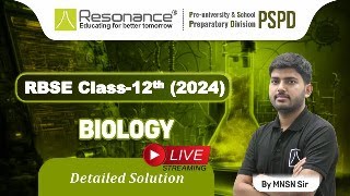 RBSE Class XII 2024 Biology Paper Analysis with Detailed Solution I RBSE BOARD Exam 2024 I