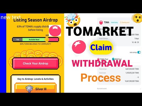 Tomarket 🍅$TOMA Token Withdrawal | Bitget wallet Lite Toma Token Claim | Toma Token Deposit bitget