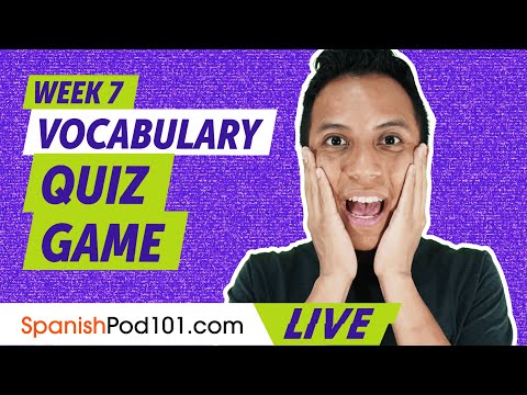 Vocabulary Quiz Game - Midterm Exam | Learn Spanish Vocabulary (Week 7)