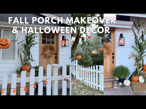 Fall porch makeover & decorating for Halloween!