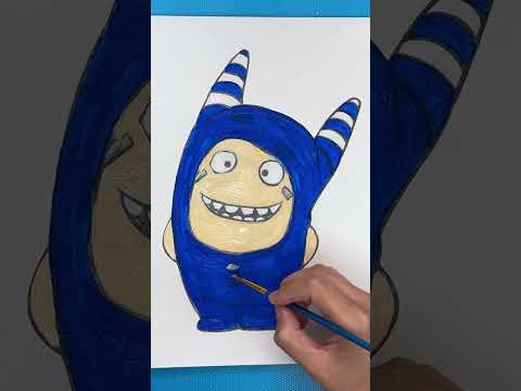 Painting Pogo | Let's Paint Oddbods 🎨 | Cartoons for Kids | #shorts | Oddbods & Antiks |