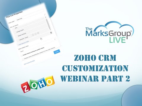 Zoho CRM Field Customization Webinar