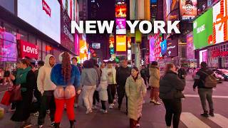 New York City 4K Walk 2024 Times Square NYC Midtown Manhattan Holiday Season NYC Walking Tour 4K ✨