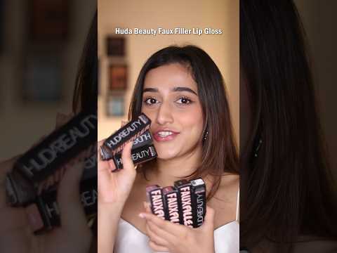 *HUDA* beauty faux filler lip gloss *PR UNBOXING* 😍 what influencers get for *FREE*?😳 #ashortaday