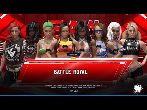 WWE 2K24 AWA Monday night dawn: 8 women battle royal