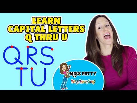 ABC Alphabet Song Trace the Letters Q thru U | Capital Letters Patty Shukla ABCs Song Sign Language