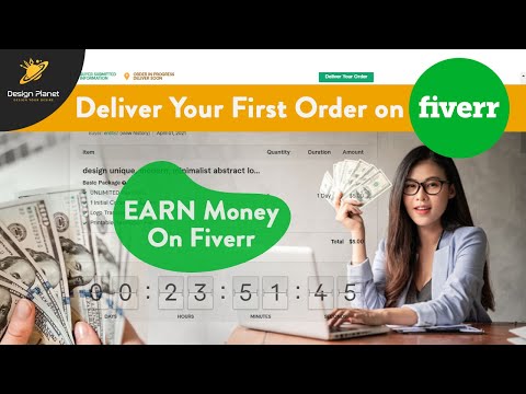 Complete first logo design order in fiverr. How to deliver order on fiverr