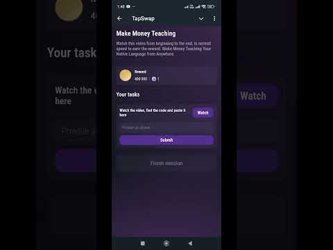 Make Money Teaching | TapSwap Video Code