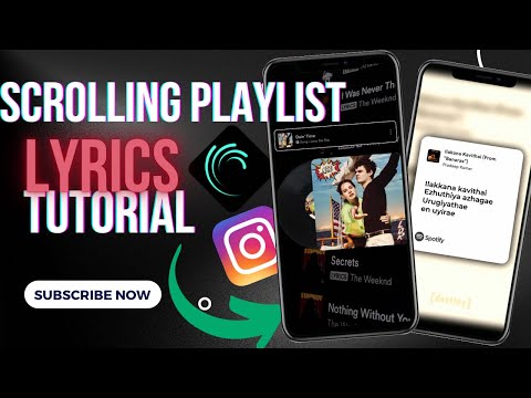 Trending Spotify Scrolling playlist Edit with Lyrics Tutorial #alightmotiontutorial