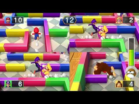 Mario Party 10 - Mario Vs Donkey Kong Vs Wario Vs Waluigi - Mushroom Park