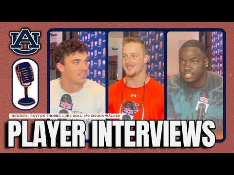 Payton Thorne and More Speak on Georgia Week | Auburn Player Q&A 10/1/24