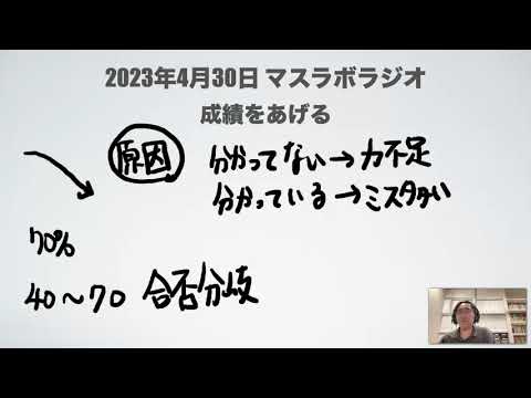 マスラボラジオ　20230430 成績を上げる　本当の意味　中学受験に向けて