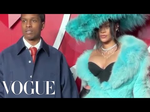 Rihanna, A$AP Rocky and Her Giant Hat Rule the Fashion Awards