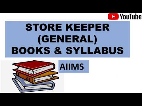 Store keeper General Aiims Delhi Syllabus & Books