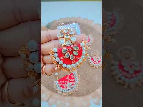 Bandhani jewellery set 🥰 #shorts#shortfeed #shortvideo #viral #handmadejewelry