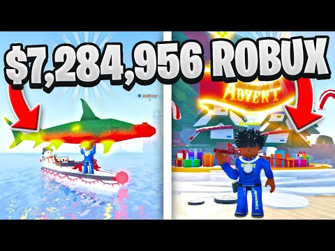 I SPENT $7,284,956 ROBUX TO BUY EVERYTHING IN THE NEW FISCH CHRISTMAS UPDATE