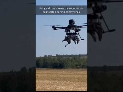 Ukrainian army drones are now air lifting robot dogs