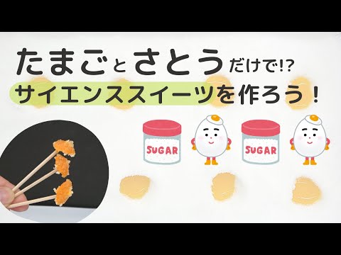 火を使わない!? 砂糖と卵でサイエンススイーツを作ろう！