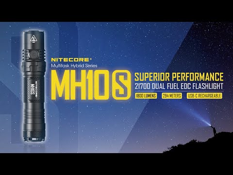 (Discontinued) Nitecore MH10S - 1800 Lumen Compact EDC Flashlight - USB-C Rechargeable