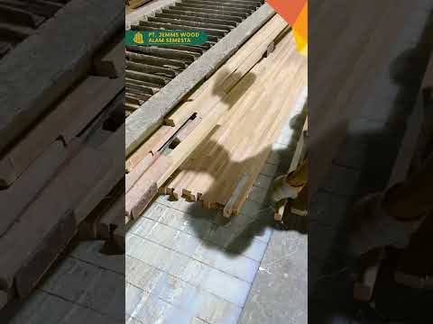 Production process of finger joint laminated board wood products #wood #woodindustry #woodworking