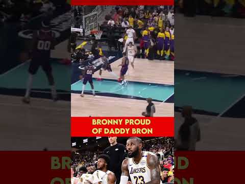 Bronny Reacts To LeBron Dunk #shorts