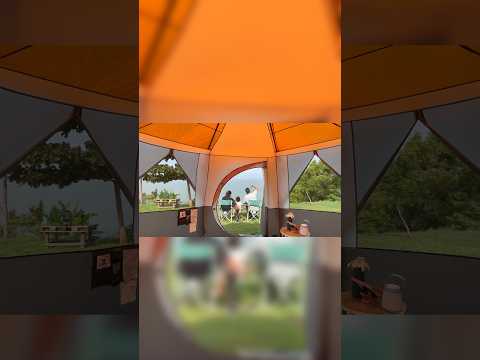 #camp #camping #familycamping #campingtherapy #travel #ytshorts #shorts #raincamping #rain #lake