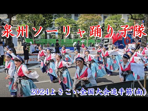 泉州ソーリャ踊り子隊　2024よさこい全国大会　追手筋（南側）　2024年8月12日14:46～　【4k60fps】