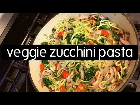 veggie zucchini pasta | alkaline vegan recipe