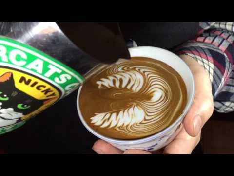 Latte art swan