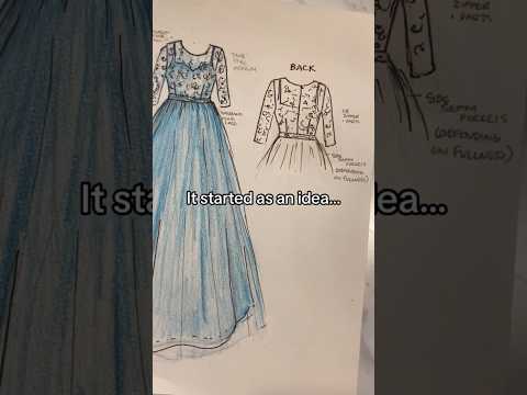 Sketch to reality 👗👗👗 #designer #fashion #dress