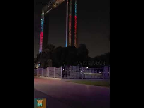 Dubai Frame Night View #youtubeshorts