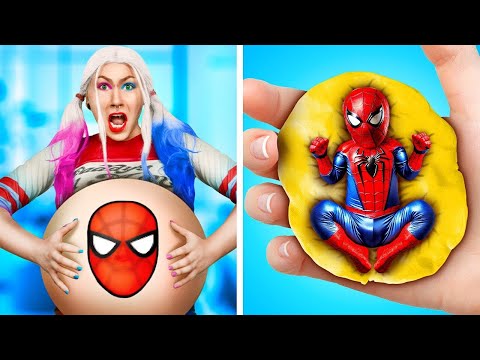 I'm pregnant with Spiderman baby🤰🏻😳 Amazing pregnancy hacks and gadgets