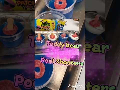 TGIF Teddy Bear Pool Shooters #tgif #shots #poolparty #trythis #sourpatch