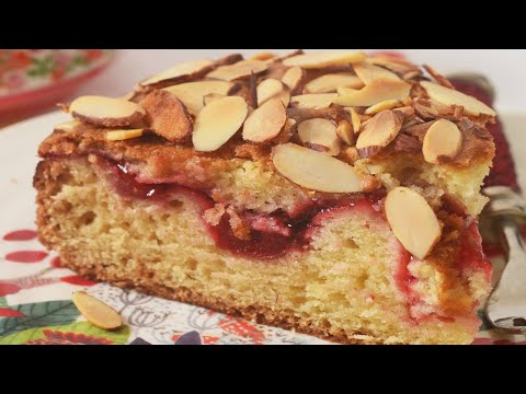 Cherry Almond Coffee Cake Recipe Demonstration - Joyofbaking.com