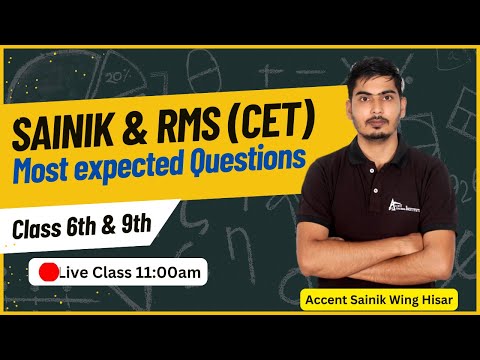 RMS Most expected Questions | RMS Question of Maths 6th & 9th | Military School