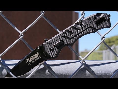 Schrade SCH911DBS Assisted Opening Folding Knife - Best Assisted Opening Blade First Responders