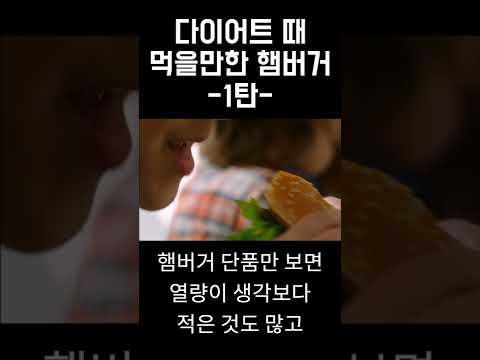 다이어트할 때 먹어도 되는 햄버거들 (버거킹, KFC, 롯데리아)