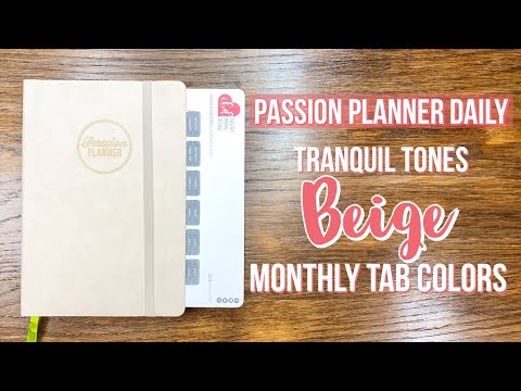 Monthly Tabs for the Passion Planner Daily - Tranquil Tones - BEIGE