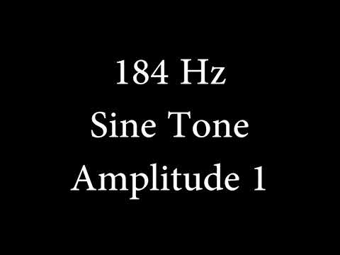 184 Hz Sine Tone Amplitude 1