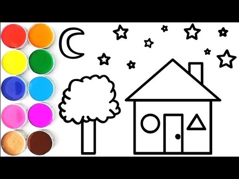 How to draw house| How to draw house easy @Kiddysbox123