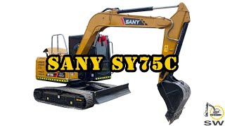 SANY SY75c mini excavator display | ShiWen Construction Machinery Co.