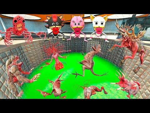 🔥 ORIGINAL NEW ZOOCHOSIS MONSTERS ANIMALS / SONIC TAPES FAMILY SPARTAN KICKING - TORTURE in Gmod !