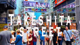 Takeshita Street 4K Walking Tour (Tokyo Japan)-Tour with Captions & Immersive Sound.竹下通り