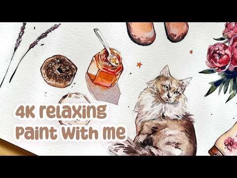 Let’s Paint Together ✦ 4K Relaxing Watercolor Process