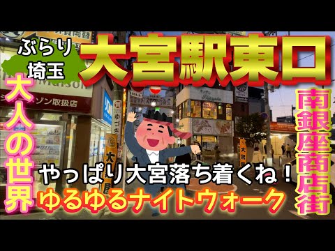 【ぶらり.埼玉】大宮駅東口南銀座商店街をゆるくナイトウォーク！