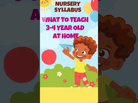 3-4 Year Olds At Home: What To Teach Them || Nursery Syllabus #ytshorts