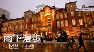 Tokyo Station 東京車站→日本橋 Rainy day 雨下散步｜日本旅遊自由行